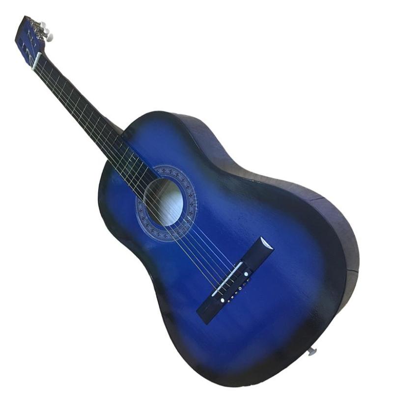 Đàn Guitar acoustic dáng D GU02 màu xanh dương