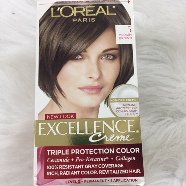 Thuốc nhuộm tóc Loreal Paris USA số 5-Medium Brown Excellence