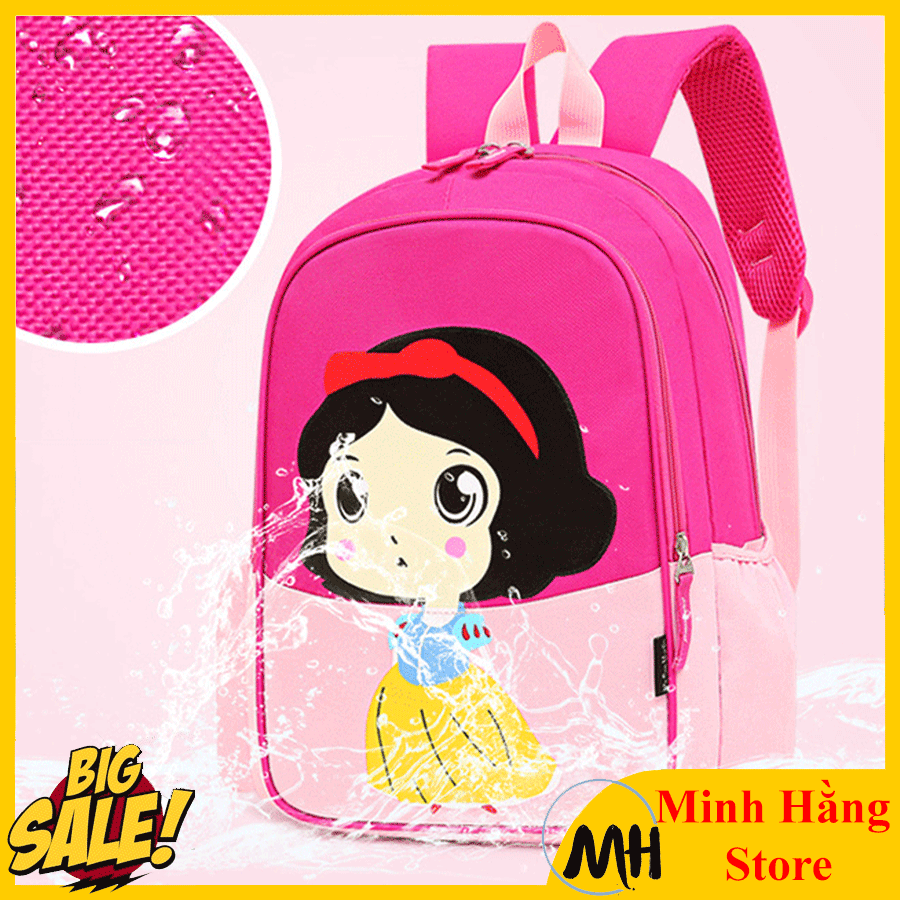 Classic baby backpack-Grade 1-cute snow white princess waterproof perfect size backpack waterproof schoolbags for teenager girls, grade 1