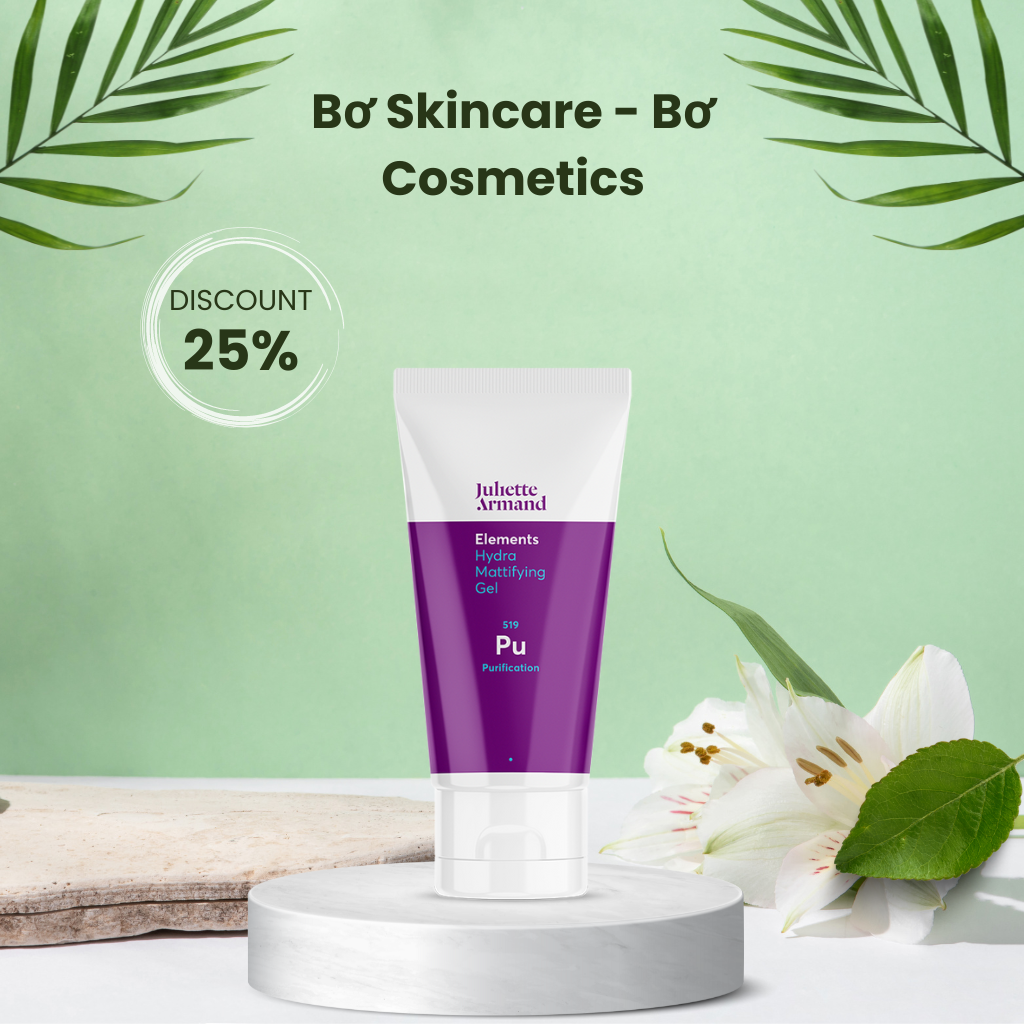Gel dưỡng ẩm & kiềm dầu cho da dầu, mụn, hỗn hợp hydra matifying juliette armand