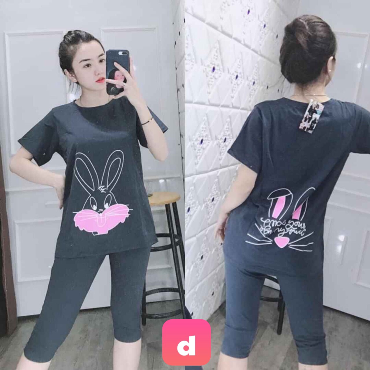 SET BỘ ĐỒ THUN MẶC NHÀ NỮ SIÊU XINH