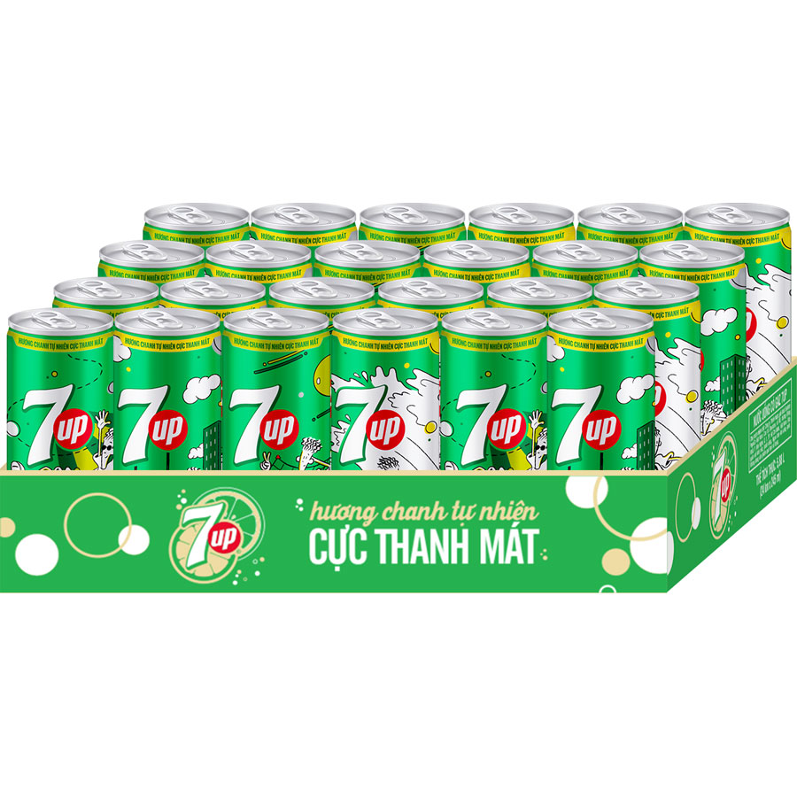 Thùng 7 Up Lon 24 Lon