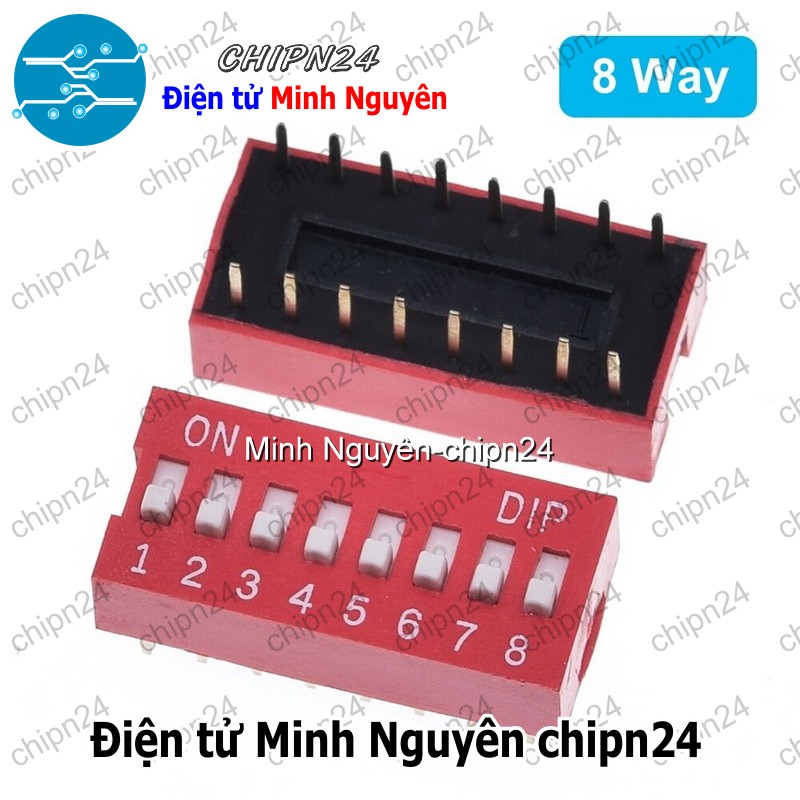(K81) Công tắc bit Đỏ Chân cắm (1P/2P/3P/4P/5P/6P/7P/8P/9P/10P/12P) - [Chọn Loại] - HHH.00219
