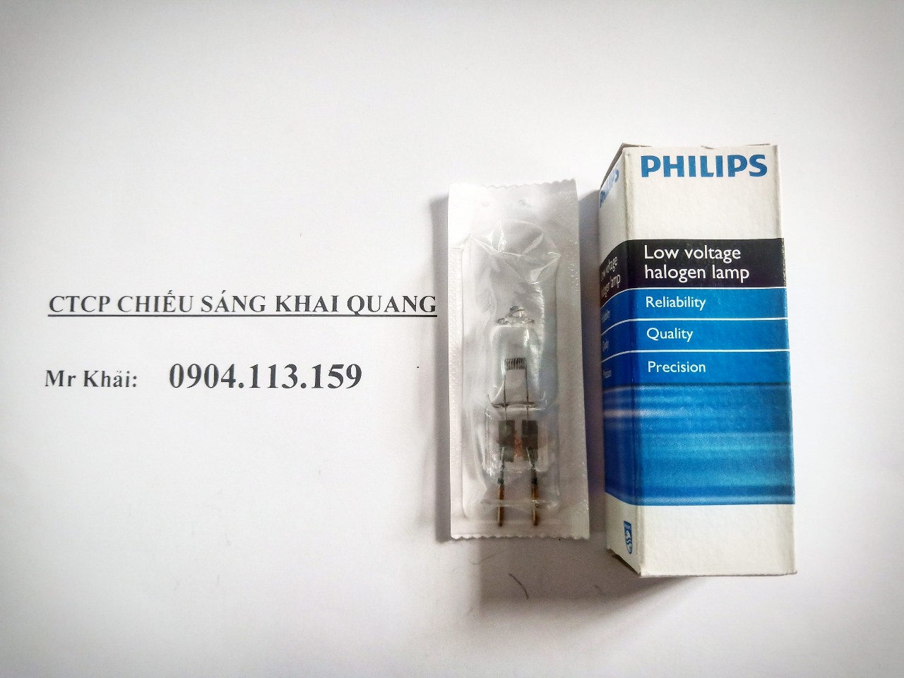 (SALE) Bóng halogen Philips type 7023 12V 100W GY6.35