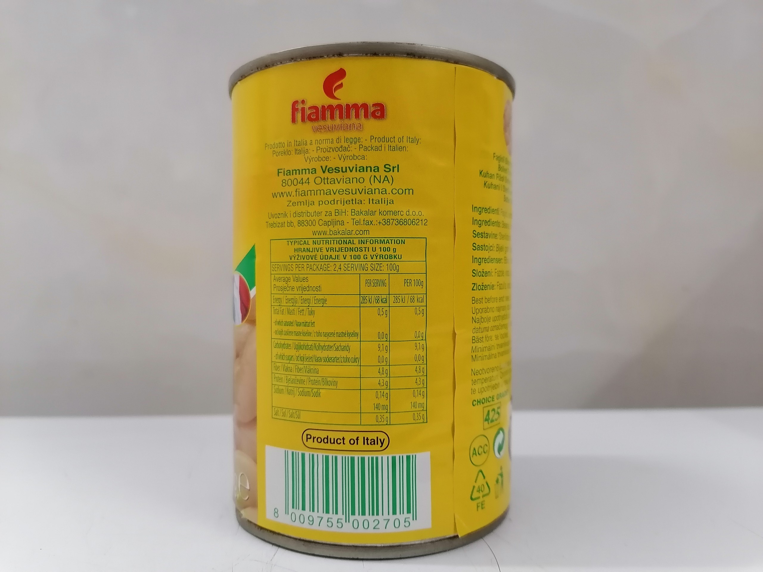 [400g] ĐẬU BƠ [Italia] FIAMMA Butter Beans (halal) (atu-hk)