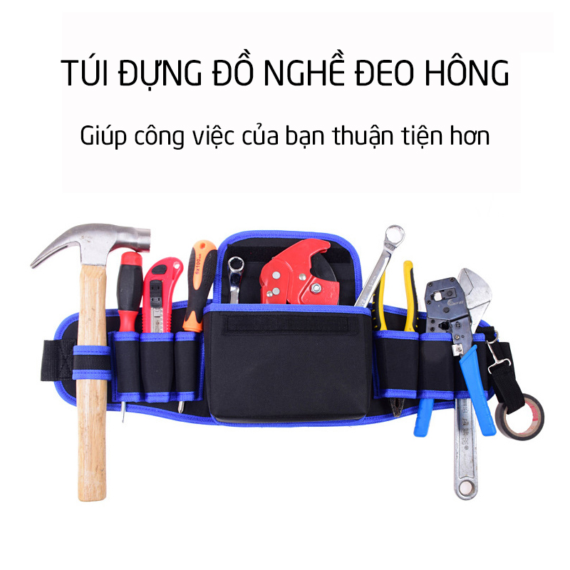 Túi Đeo Hông Đựng Dụng Cụ Đồ Nghề Thợ Điện Chống Thấm Nước Bền Đẹp Chắc Chắn