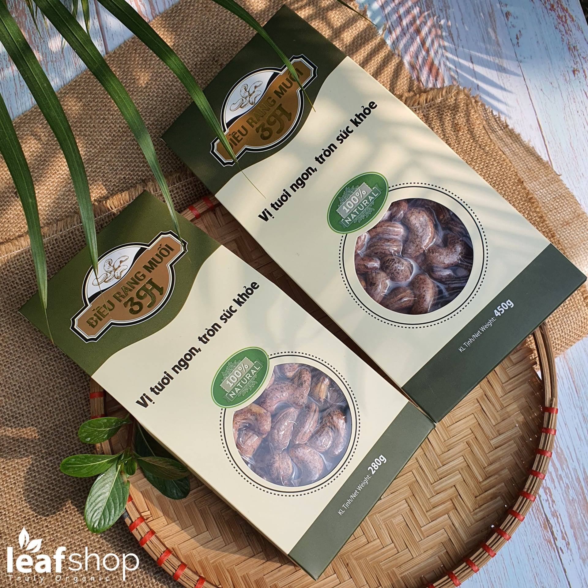 Hạt điều rang muối 3h 280g/450g - leafhouse hcm