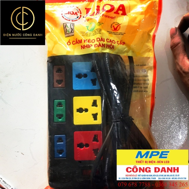 Ổ cắm điện lioa 6 ổ