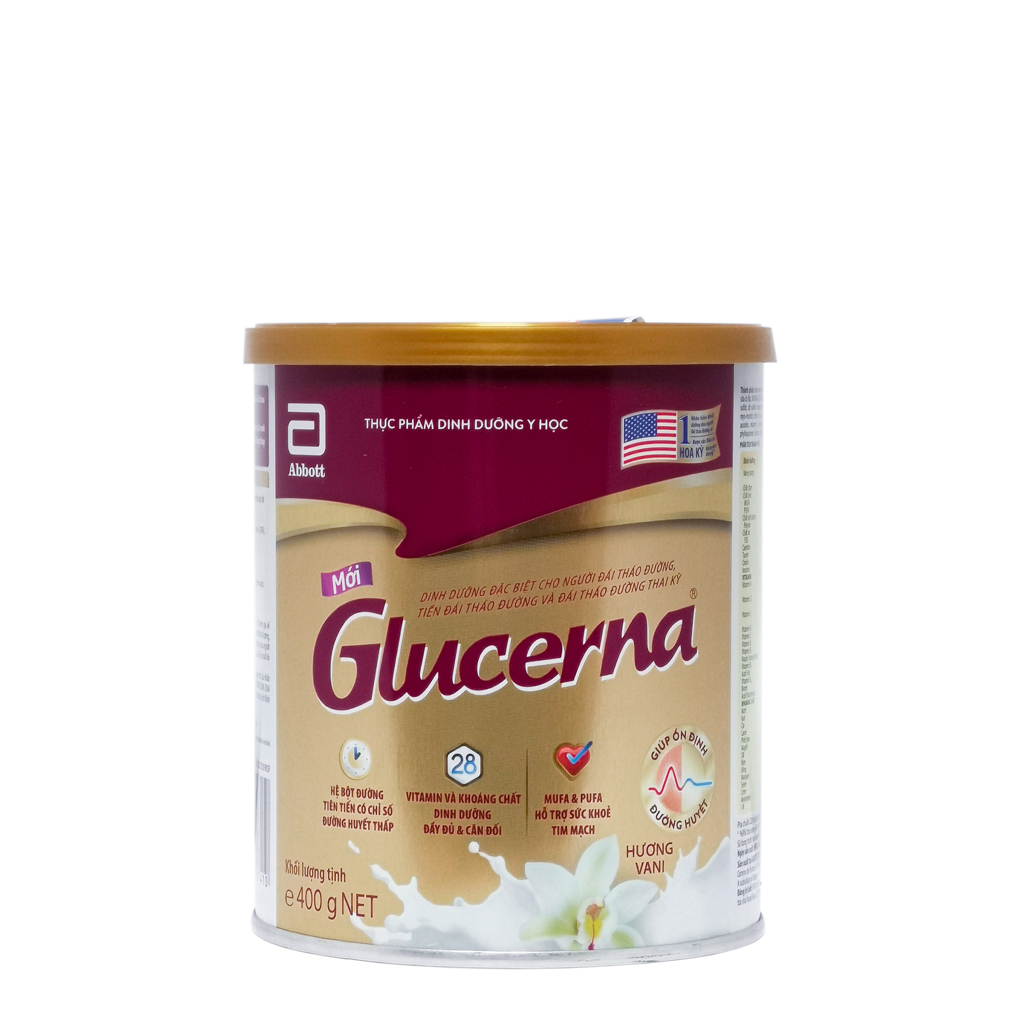 Combo 2 Hộp Sữa Bột Abbott Glucerna Hương Vani - 380g