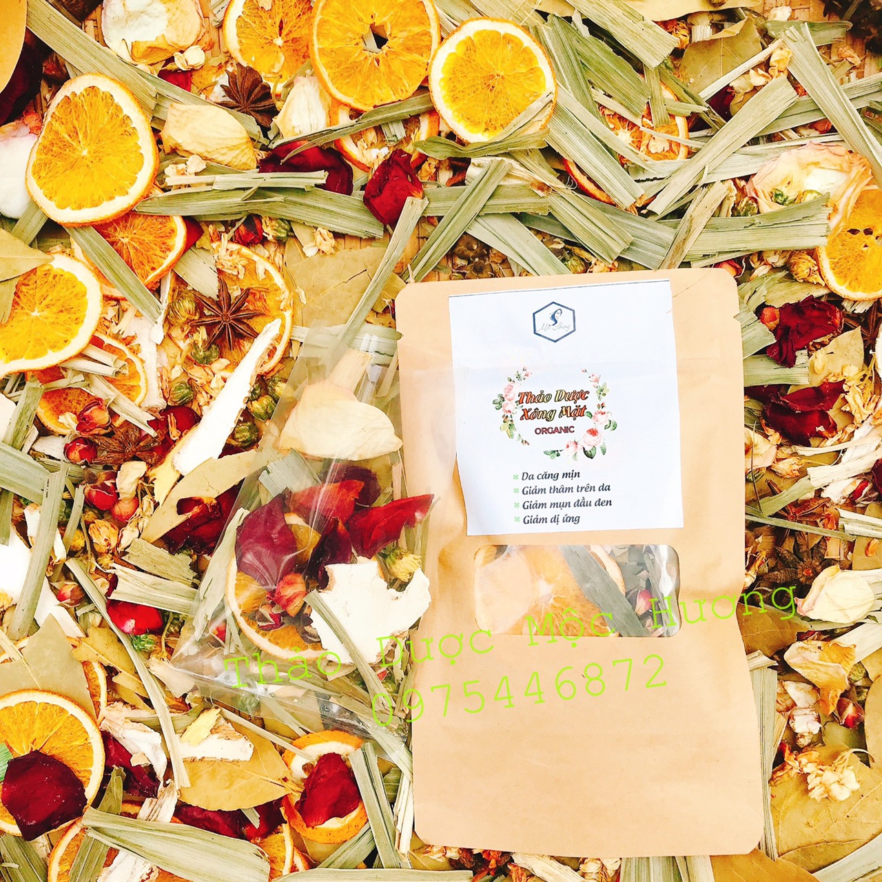 [GÓI DÙNG THỬ] - XÔNG MẶT THẢO DƯỢC ORGANIC - MỘC HƯƠNG