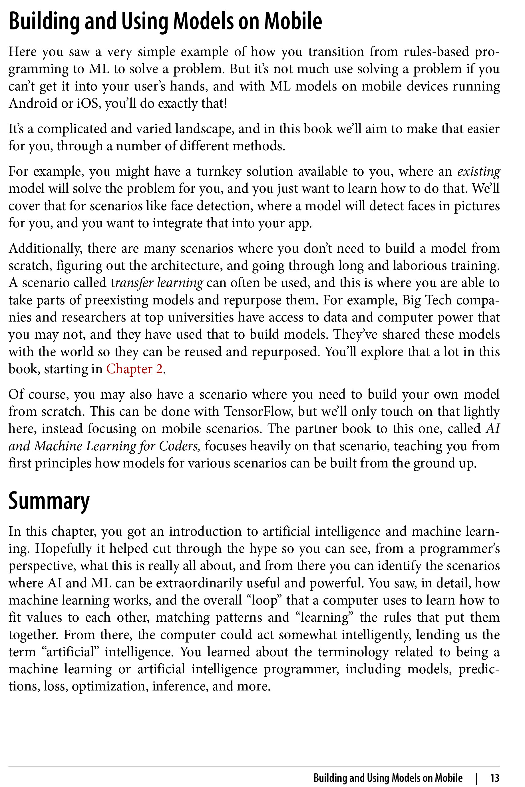 Sách AI and Machine Learning for On-Device Development A Programmers Guide