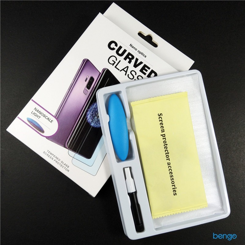 Kính cường lực Samsung Note 20 / Note 20 Ultra/ Note 10 / Note 10 PLus / Note 9/ Note 8 - Màn hình cong full Keo UV- Mua về dán tại nhà đơn giản - Phụ kiện ATI