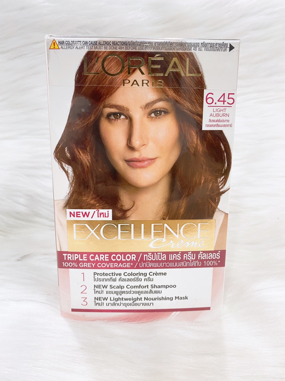 HCM]Thuốc nhuộm tóc phủ bạc Loreal Excellence Creme # nâu ánh đỏ 172ml  