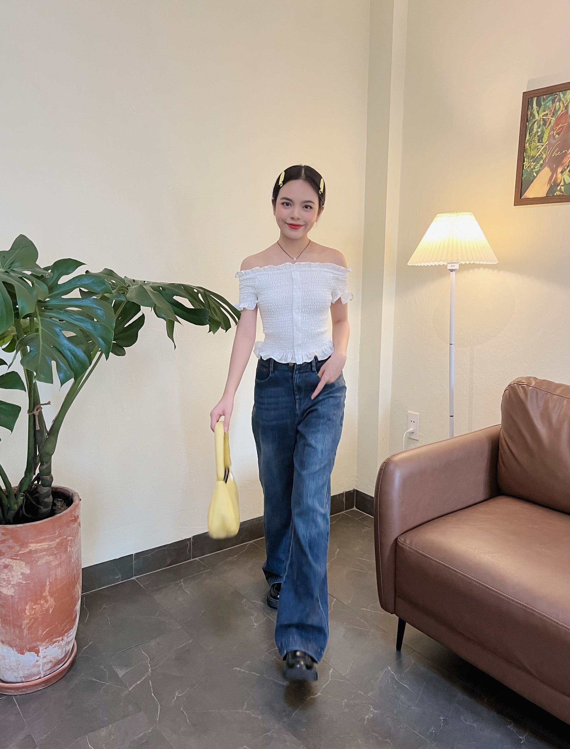 Quần dài jeans ống rộng Juno Miều Est.2013
