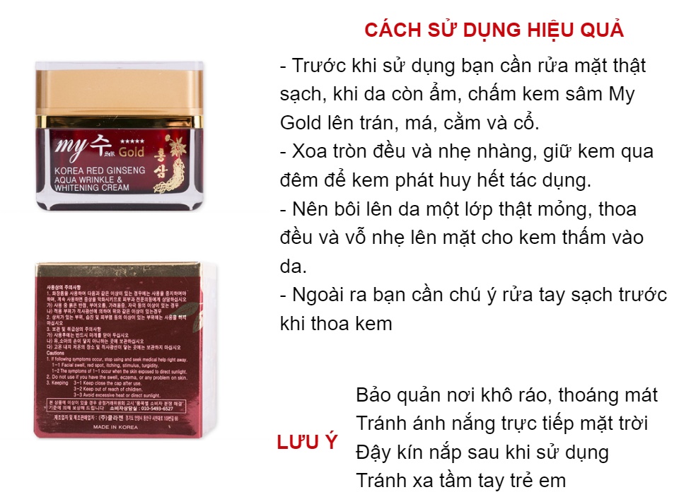 Kem Dưỡng Dưỡng Da Chiết Xuất Hồng Sâm 50ml