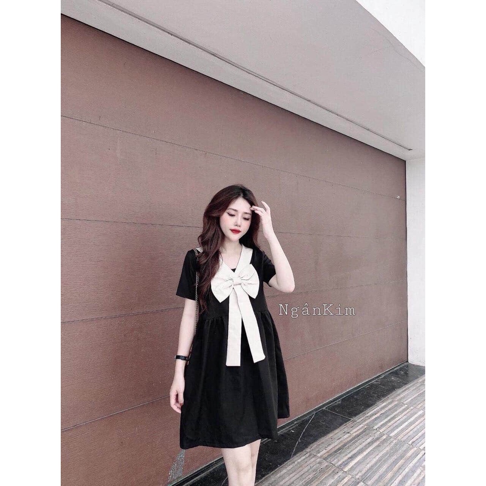 Đầm bầu xinh-váy bầu công sở dáng dài
