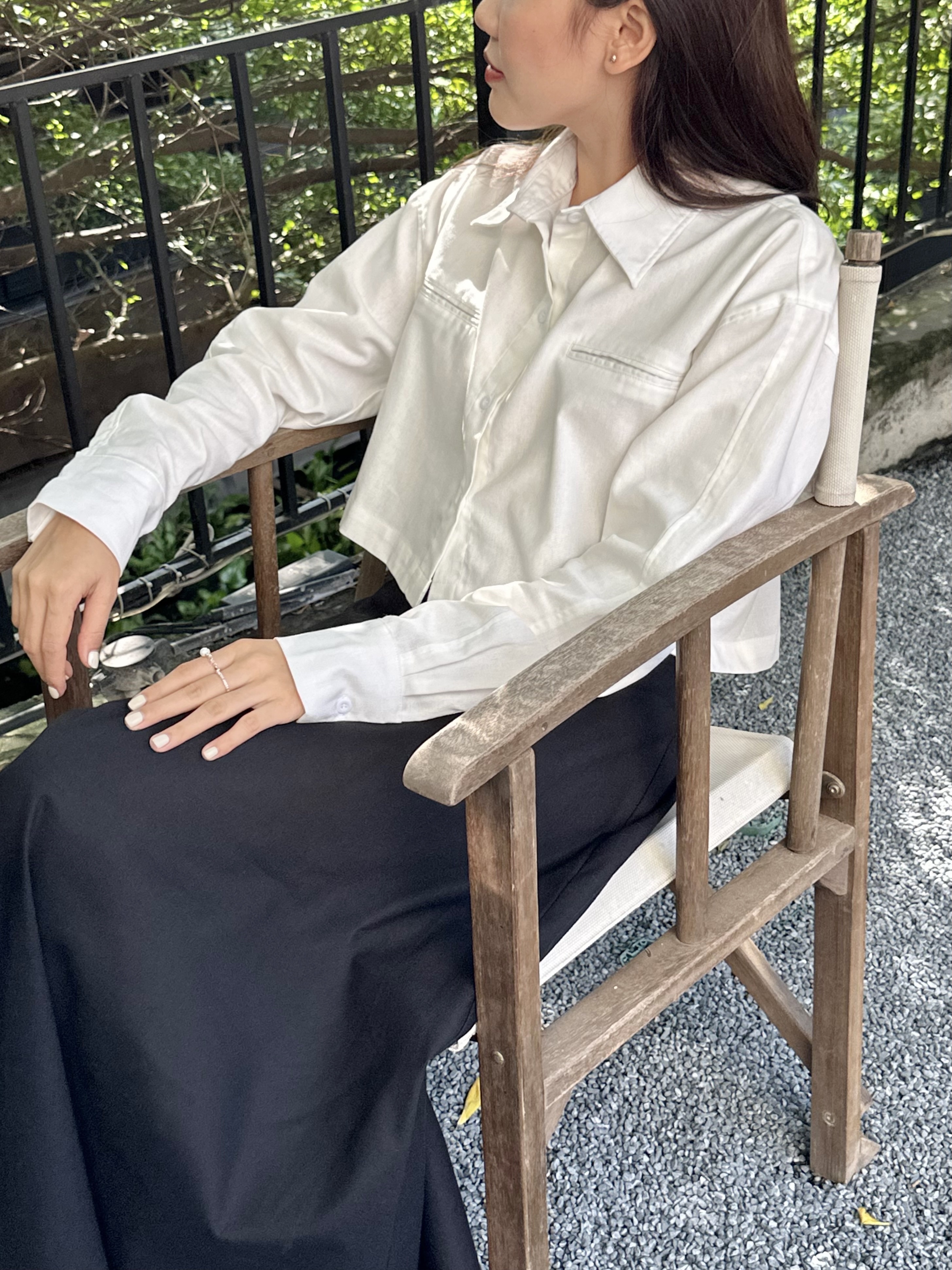 Áo sơmi croptop linen - 𝐋𝐢𝐧𝐞𝐧 𝐒𝐡𝐢𝐫𝐭