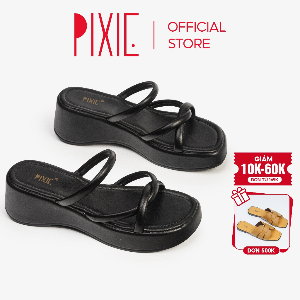 Dép Đế Xuồng Bánh Mì 5cm Quai Mảnh Pixie E153