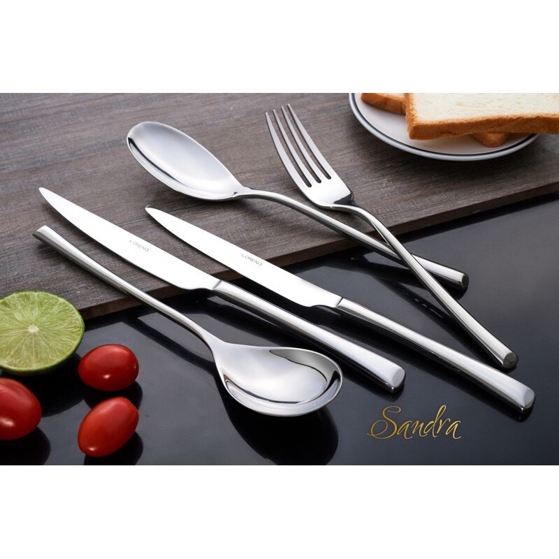 [Bán lẻ] Dao muỗng nĩa thương hiệu LORENA Sandra Cutlery Inox 18/10 (sus 304) cao cấp