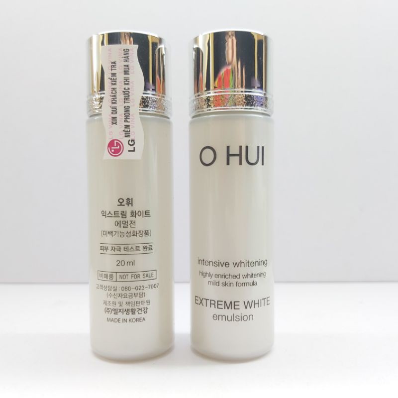 Sữa Dưỡng Trắng Da Mờ Nám Tàn Nhang 20ml - Ohui Extreme White Emulsion