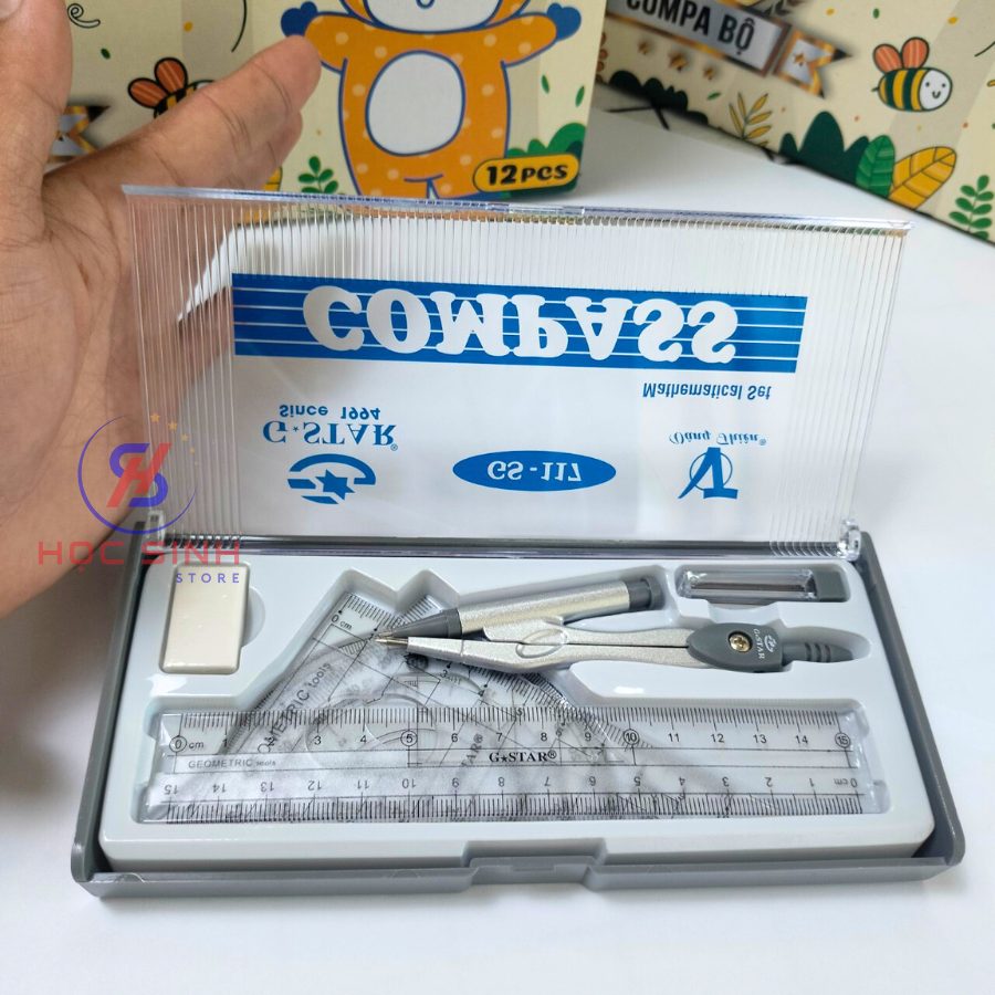 Compass Chì Bấm Cao Cấp G-Star U117 (gồm 07 món)