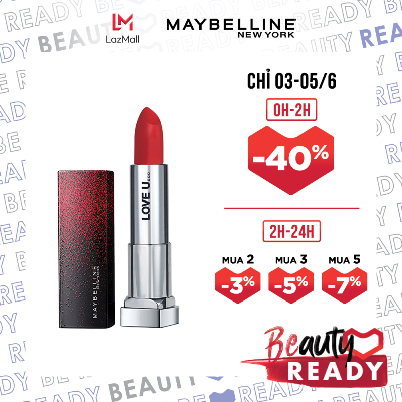Son Lì Mịn Môi Dưỡng Môi Maybelline New York Love Notes Phiên Bản Giới Hạn Color Sensational Lipstick 3.9g giá rẻ