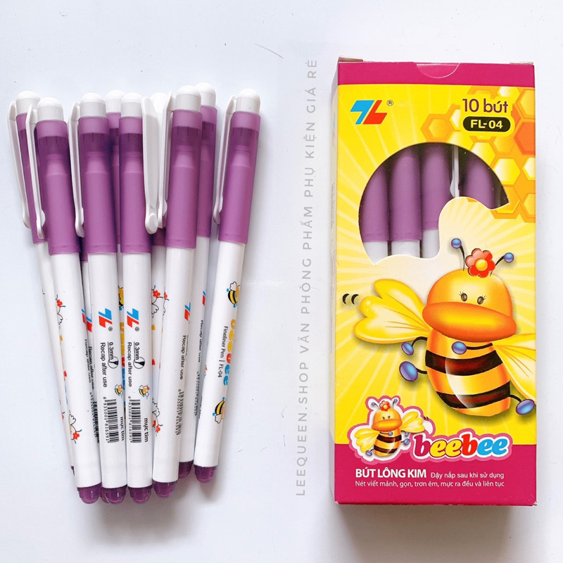 Hộp 10 cây bút lông kim bee bee fl-04