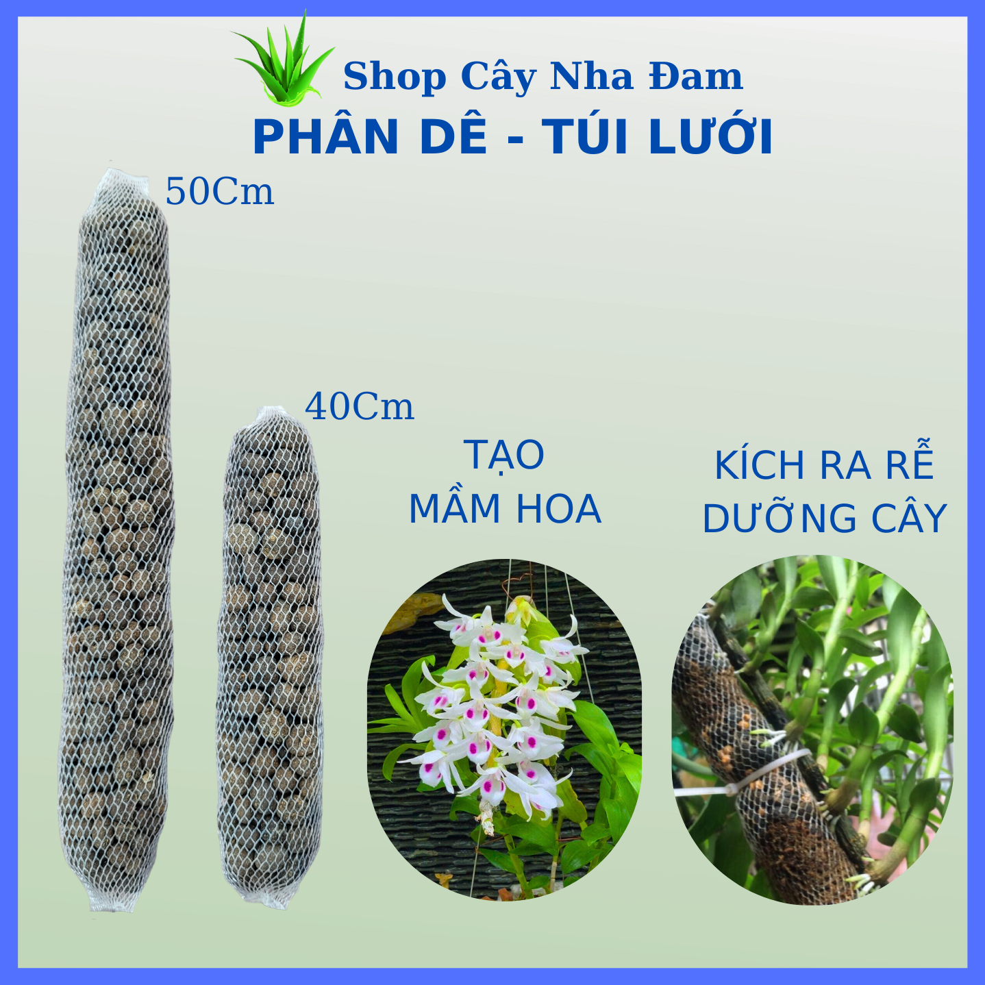 Phân Dê Túi Lưới Bón Lan, Cây Kiểng, Đã Qua Xử Lý (Dài 40 - 50Cm)