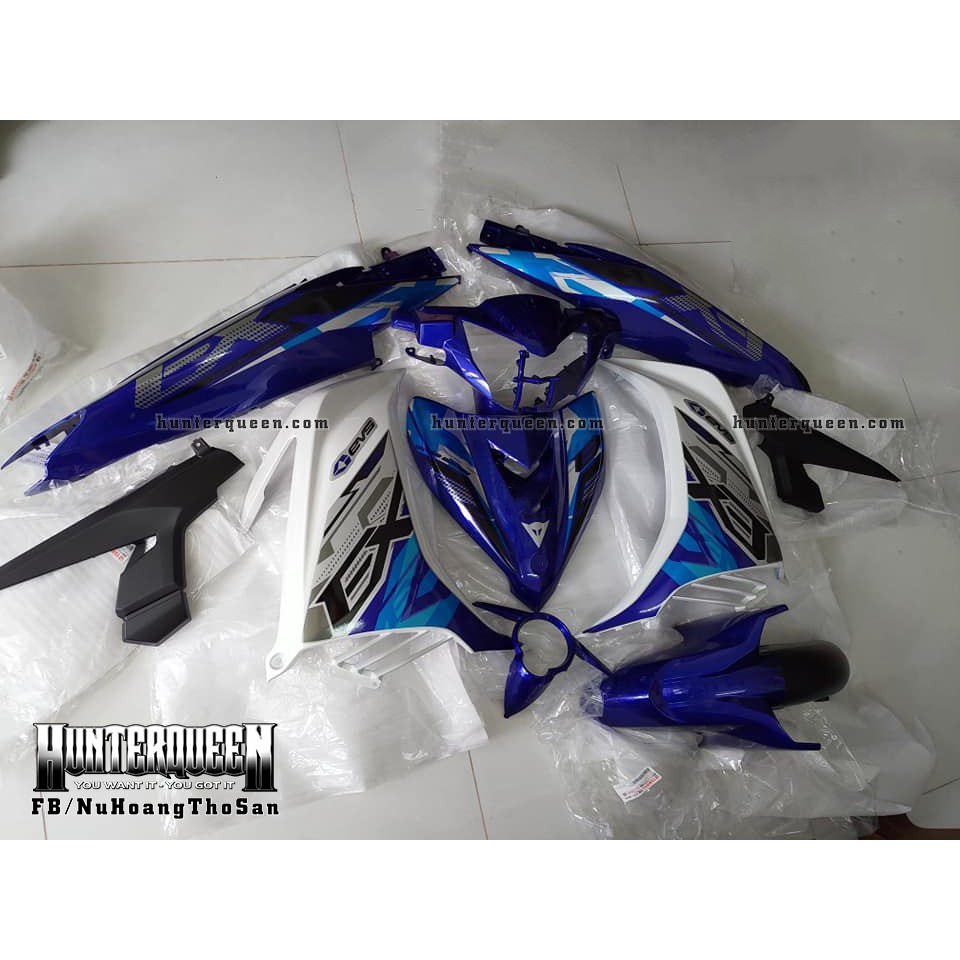 Tem Rời Exciter 2011 - Chữ Ex Trắng Xanh Gp - Tùy Chỉnh Theo Yêu Cầu - Tem Chế Exciter 135