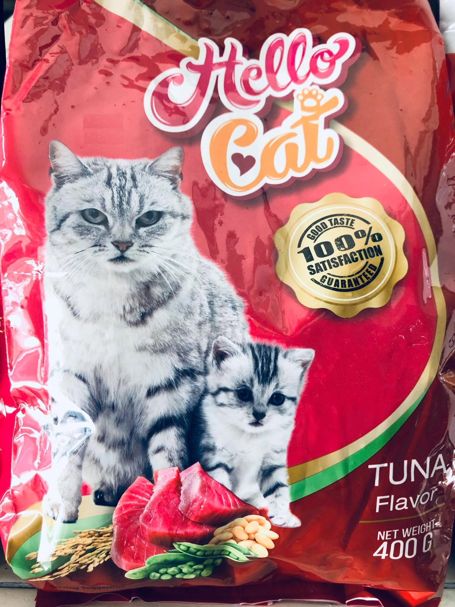 Thức ăn hạt cho mèo mọi lứa tuổi Hello Cat vị cá ngừ bao 400g