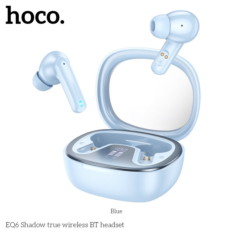 Tai nghe bluetooth tws hoco eq6 w5.3, pin 7h, màn hình báo pin - hãng phân phối