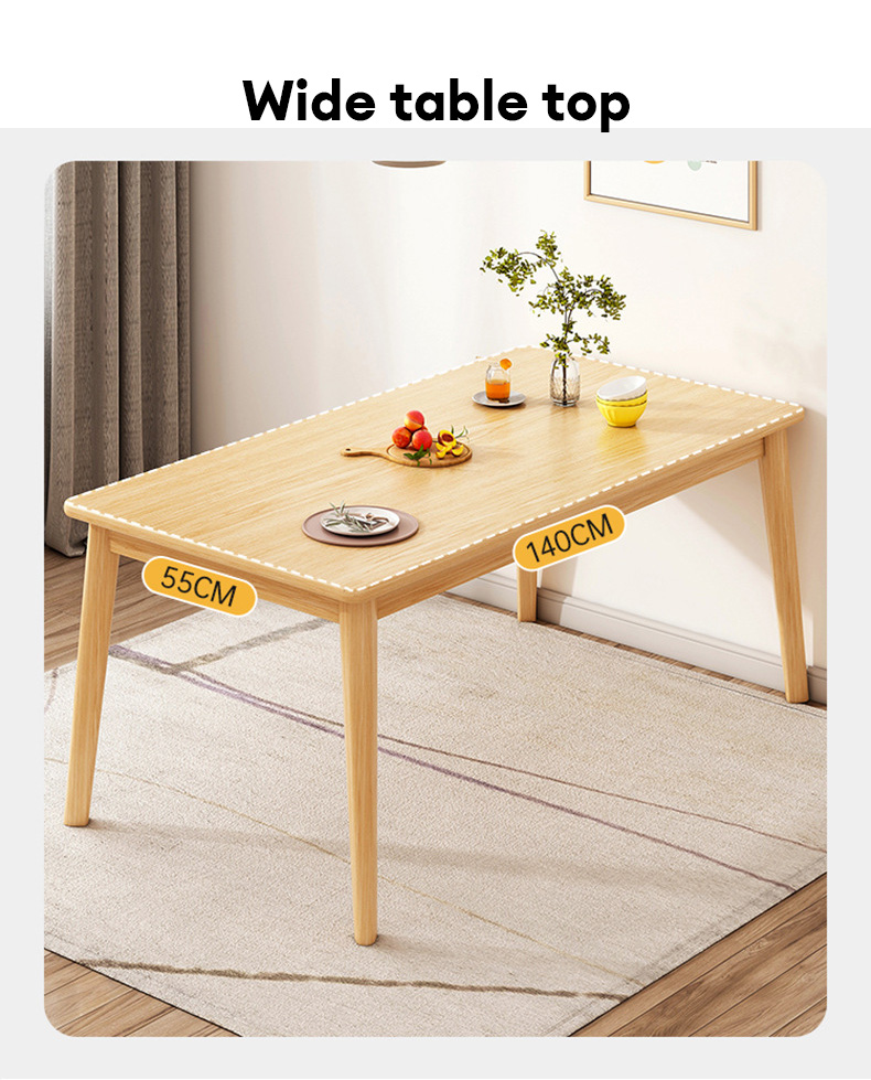 JJT Dining table, multi-purpose table, dining table, table, wooden table, reading table, working table, dining table, coffee table, Japanese table, dining table, writing desk, dining table, simple size, wood pattern, natural wood color, solid wood, wood
