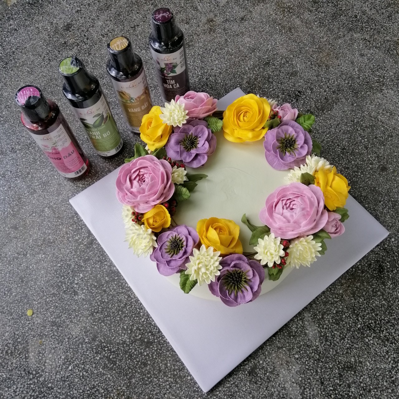 Màu thực phẩm 210g - Tím hoa cà MS03 (Syrup color purple) - Unicorn color