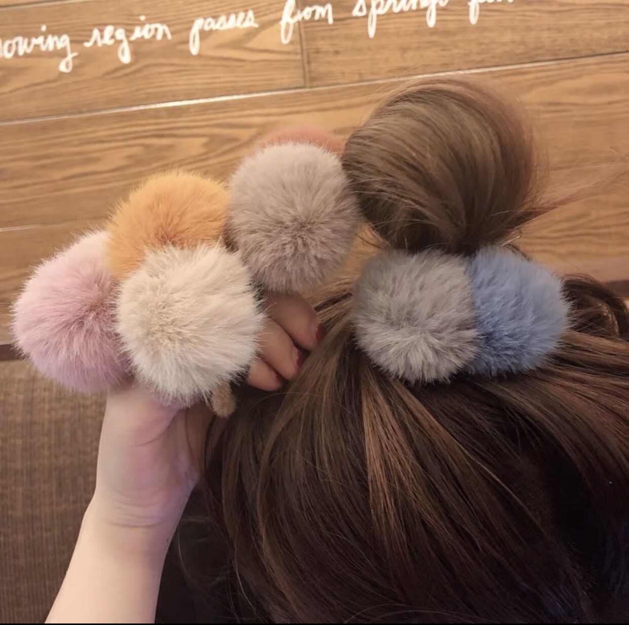 Dây Cột Tóc Lông Mịn Quả Tròn Siêu Xinh - phukienteen