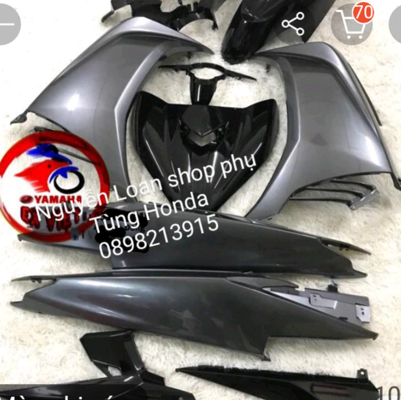 Dàn màu exciter 2011 2014 màu ghi bạc mới chính hãng full bóng 10 món đủ