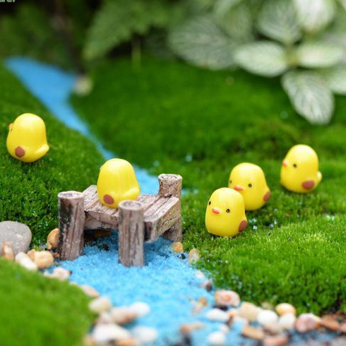 Mô hình gà con mini | Phụ kiện tiểu cảnh sen đá - Terrarium