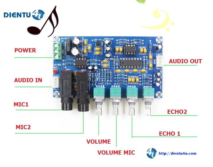 MẠCH ÂM LY MICROPHONE KARAOKE XH-M173
