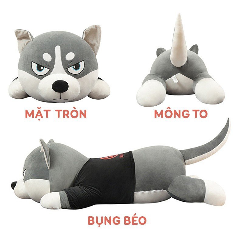 Chó Husky Nhồi Bông Mặt Ngáo Siêu Đẹp