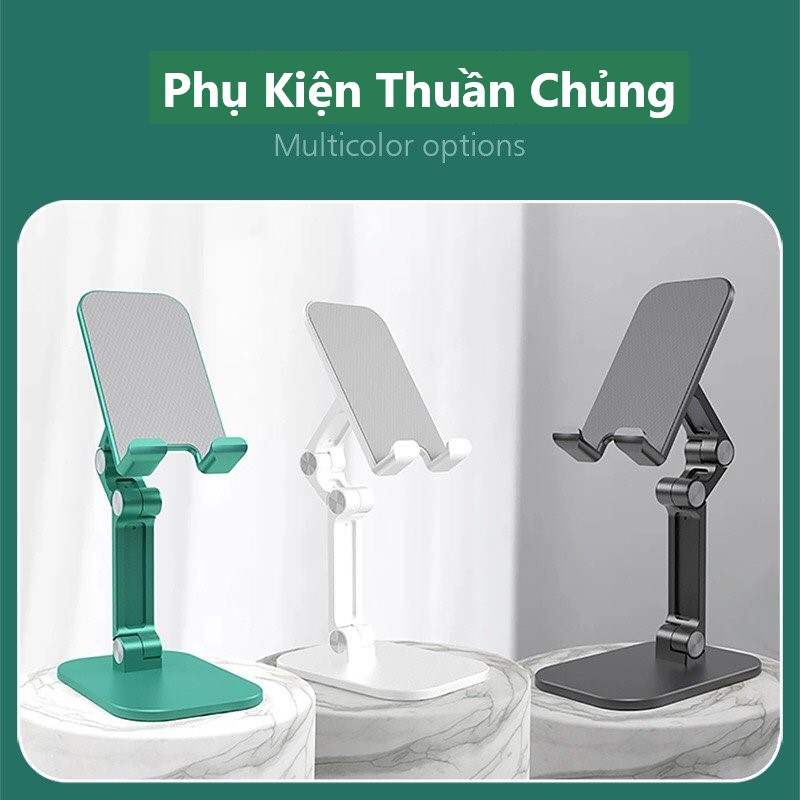 Giá Đỡ đa năng cao cấp loại lớn dùng cho điện thoại, máy tính bảng có thể xếp nhỏ gọn, tự do điều chỉnh gốc độ xem vô cùng tiện lợi, Khóa xoay bằng kim loại nhôm sắt cao cấp bảo hành 1 năm