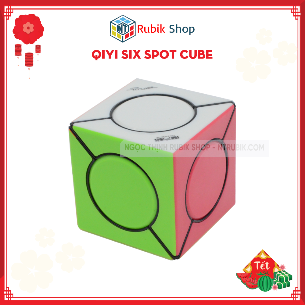 [Hoàn tiền 10%][Rubik Biến Thể] Rubik Qiyi Six Spot Cube Stickerless đồ chơi thông minh