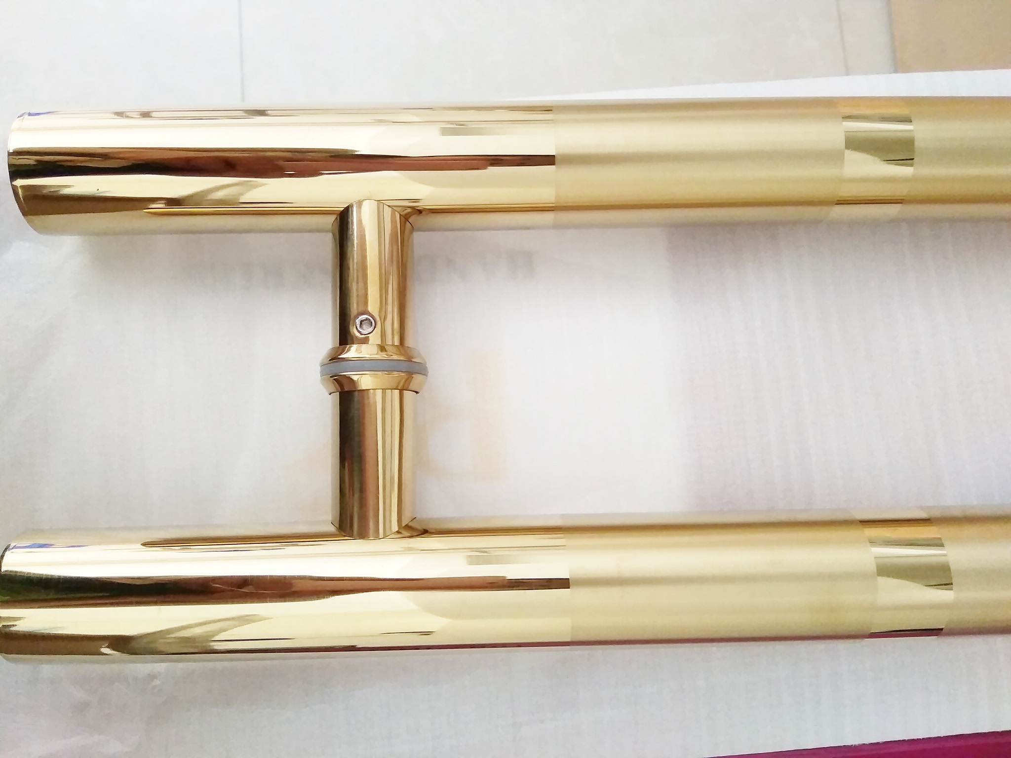 Tay nắm cửa kính inox vàng dài 80 và 60 cm tay kéo cửa thủy lực