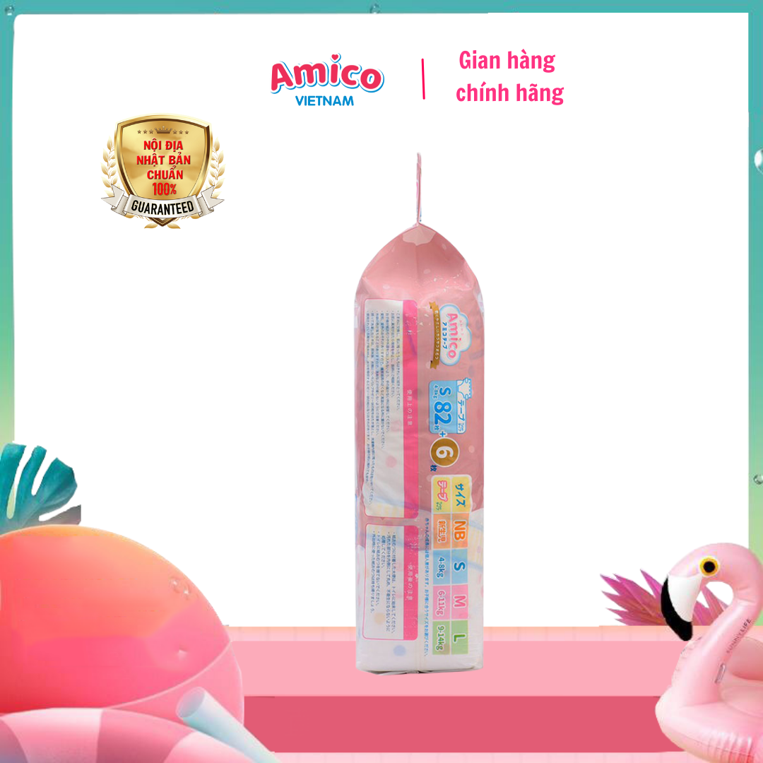 Tã dán Amico S82+6 miếng (dành cho bé 4- 8kg)
