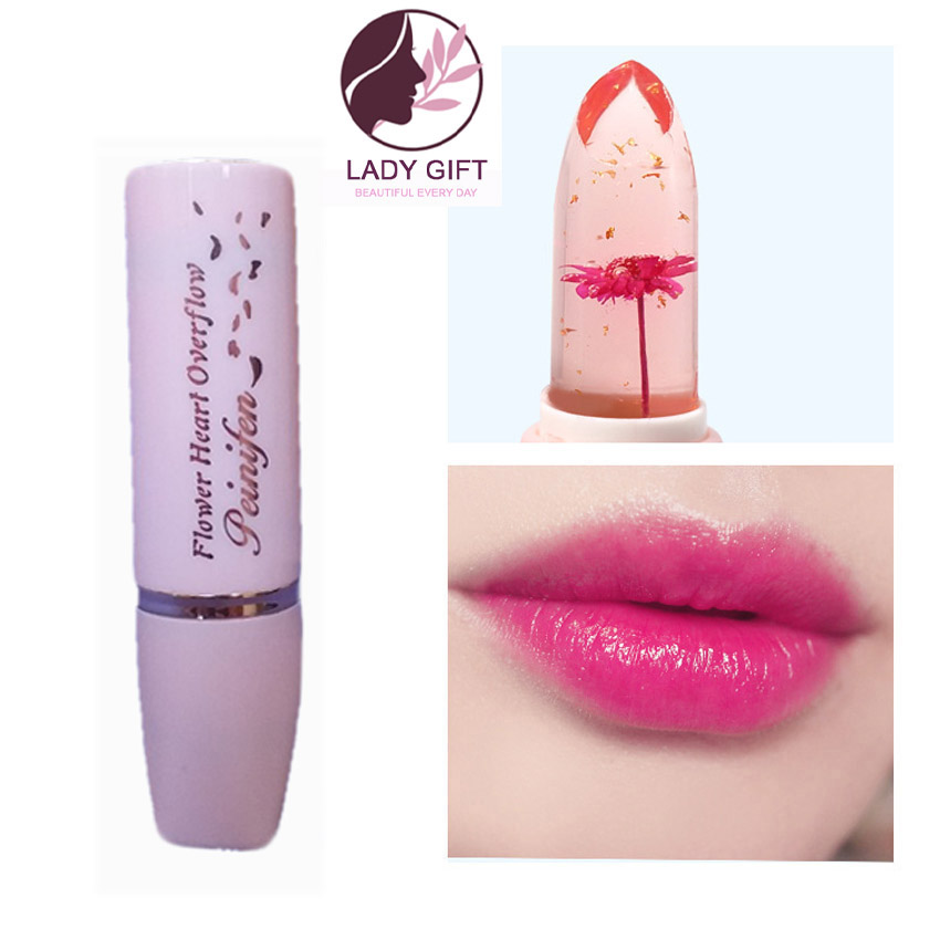 Son dưỡng môi, son thạch ướp hoa HOT TREND - Thay đổi màu sắc theo nhiệt độ Lady Gift