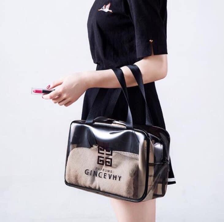 SET 3 TÚI NHỰA TRONG SUỐT CAO CẤP ĐỦ CỠ TIỆN DỤNG ĐỰNG ĐỒ MỸ PHẨM VẬT DỤNG CÁ NHÂN CHỐNG NƯỚC CHỐNG THẤM CHỐNG BÁM BẨN