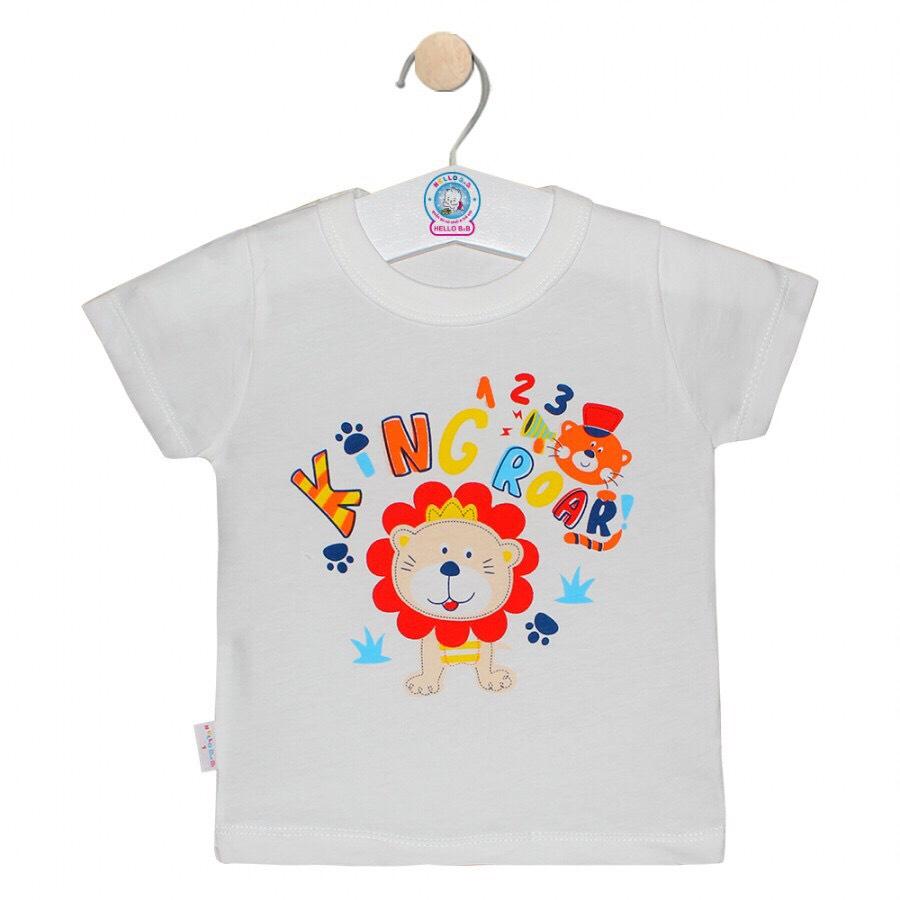 [HCM][CAO CẤP][6-30KG] ÁO TAY NGẮN TRẮNG HELLO B&B (thun cotton 100%)