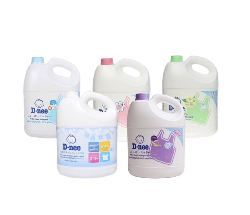 Nước giặt xã 2 in 1 cho bé Dnee Organic Thái Lan 3L Xanh Dương