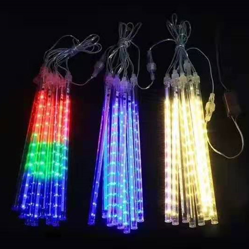 Bộ đèn led sao băng chùm 8 cây, chiều dài 50cm (cắm điện)