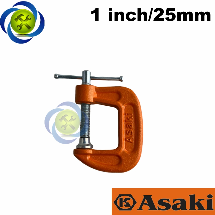 Cảo chữ c asaki ak-6259 loại 1 inch 25mm