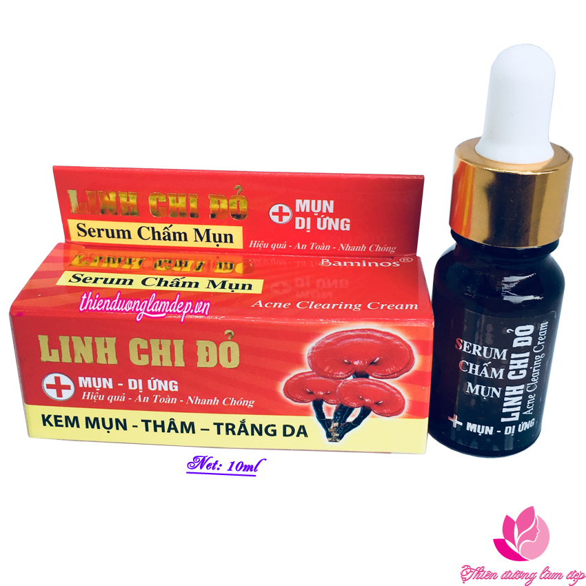 Serum chấm Mụn Thâm Trắng da LINH CHI ĐỎ - 10ml
