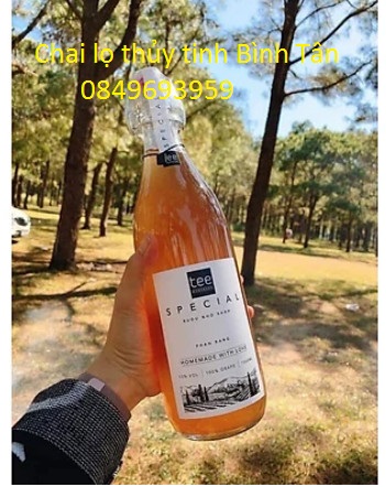 Chai Thủy Tinh Tròn 500ml, 1000ml Nắp Gài